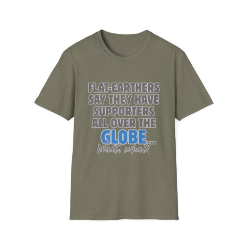 Funny Flat Earth T-Shirt, Unisex Graphic Tee, Humorous Gift for Science Lovers, Casual Wear, Conversation Starter - Image 12