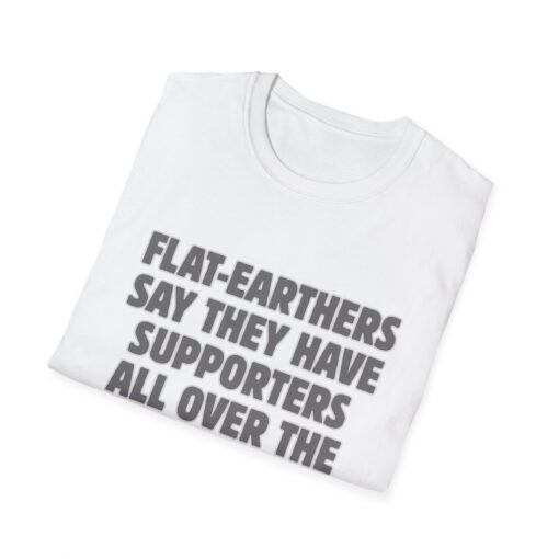 Funny Flat Earth T-Shirt, Unisex Graphic Tee, Humorous Gift for Science Lovers, Casual Wear, Conversation Starter - Image 4
