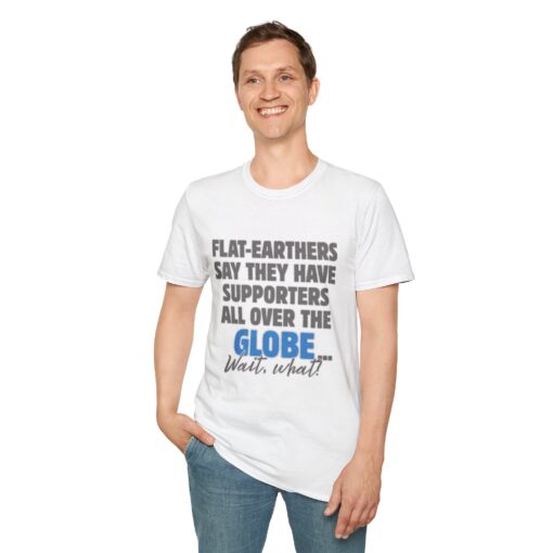 Funny Flat Earth T-Shirt, Unisex Graphic Tee, Humorous Gift for Science Lovers, Casual Wear, Conversation Starter - Image 5