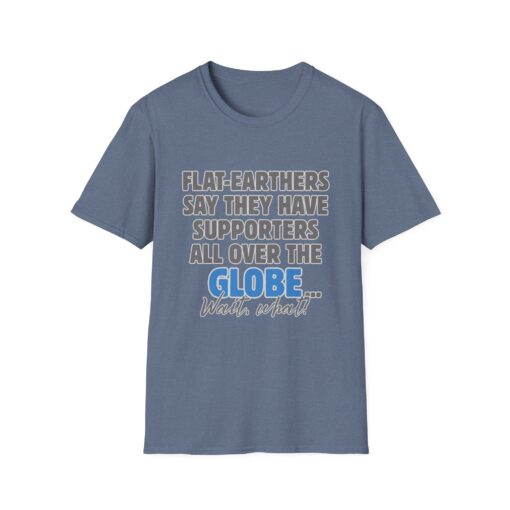 Funny Flat Earth T-Shirt, Unisex Graphic Tee, Humorous Gift for Science Lovers, Casual Wear, Conversation Starter - Image 16