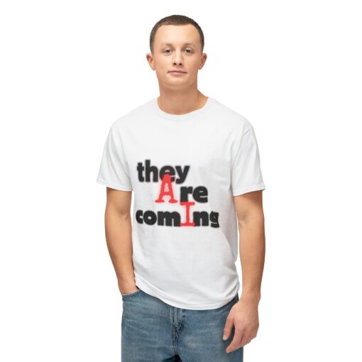 Unisex Graphic Tee: "AI - they Are coming" T-shirt - Trendy Cotton Top, Casual Wear, Gift for Friends, Statement Shirt, Fun Party Outfit - Image 3