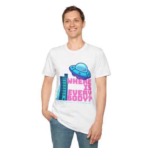 Alien Abduction Unisex T-Shirt, Where Is Everybody? – Alien Logic Tee, Fun Gift for Sci-Fi Lovers, Casual Wear, Quirky Humor Shirt - Image 9