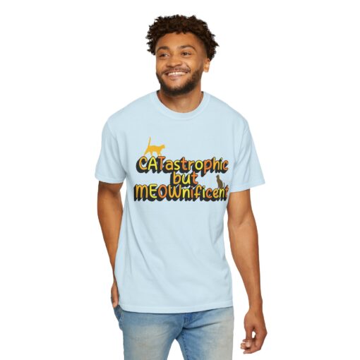 CATastrophic but MEOWnificent Unisex T-shirt, Funny Cat Tee, Gift for Cat Lovers, Cute Graphic Shirt, Casual Wear, Pet Parent Present - Image 8