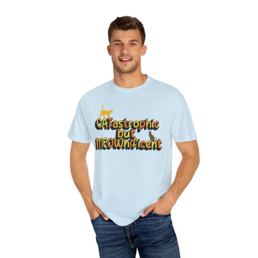 CATastrophic but MEOWnificent Unisex T-shirt, Funny Cat Tee, Gift for Cat Lovers, Cute Graphic Shirt, Casual Wear, Pet Parent Present - Image 7