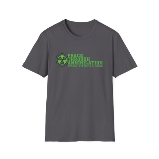"Peace Through Annihilation" Graphic Tee – Chaoscore Edition Unisex Softstyle T-Shirt, Casual Graphic Tee, Statement Shirt - Image 5