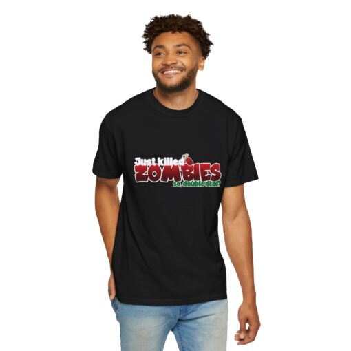 Double Dead – Funny Zombie Gamer/Horror T-Shirt, Unisex Tee, Halloween Costume, Gaming Apparel, Gift for Gamers/Horror Lovers, Graphic Tee - Image 3