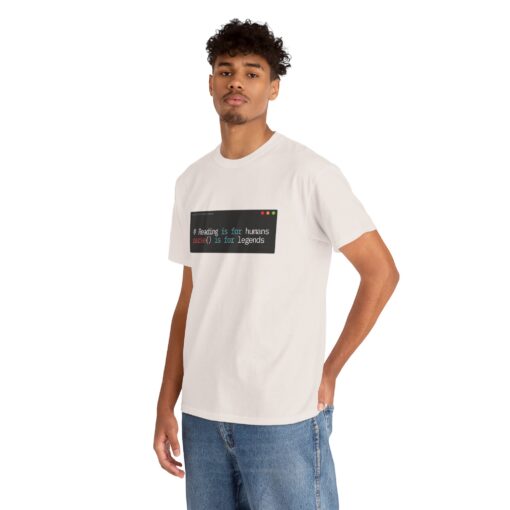 "Reading Is for Humans, Parsing Is for Legends" – Funny Programmer T-Shirt for Coders & Devs, Coding Legend Tee, Programmer Gift, Funny Geek Shirt - Image 3