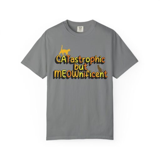 CATastrophic but MEOWnificent Unisex T-shirt, Funny Cat Tee, Gift for Cat Lovers, Cute Graphic Shirt, Casual Wear, Pet Parent Present