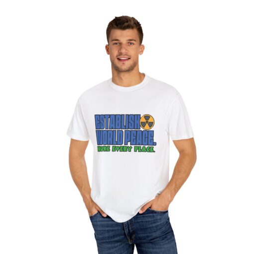 Nuke for Peace – Dark Humor T-Shirt - Proclaim Peace, Unisex Casual Wear, Eco-Friendly Fashion, Memorable Gift, Everyday Style - Image 3