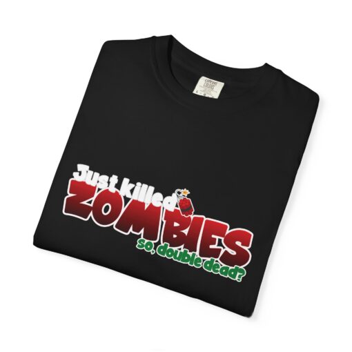 Double Dead – Funny Zombie Gamer/Horror T-Shirt, Unisex Tee, Halloween Costume, Gaming Apparel, Gift for Gamers/Horror Lovers, Graphic Tee - Image 2