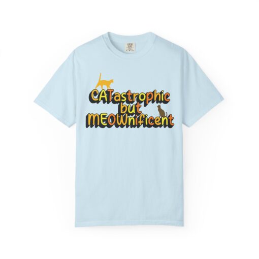 CATastrophic but MEOWnificent Unisex T-shirt, Funny Cat Tee, Gift for Cat Lovers, Cute Graphic Shirt, Casual Wear, Pet Parent Present - Image 5