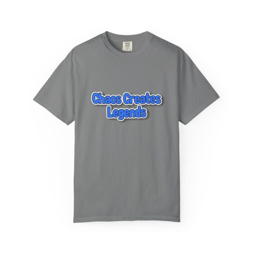 Chaos Creates Legends – Motivational Dark Humor Unisex T-shirt, Graphic Tee for Creative Souls, Gifts for Artists
